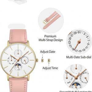 Reloj de Pulsera de Cuarzo Minimalista para Hombre de Alta Calidad OEM con Fecha y Hora, Ultrafino, Regalo de Cumpleaños para Novio - Product Image 4