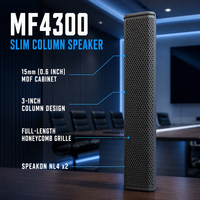 Speaker Konferensi Sensitivitas 102dB SPL Kontinu 115dB 8 Ohm Loudspeaker Kolom untuk Ruang Rapat dan Presentasi