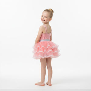 Vestido de Ballet con Lentejuelas Rosas para Niñas, Disfraz de Danza Brillante con Tirantes Dobles y Falda de Tul en Capas para Recitales y Cumpleaños - Product Image 5