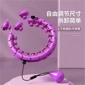 Adjustable Waist Slimming Hula Hoop Purple ABS Fitness Equipment For Body Shaping Detachable With Double Lock - Product Image 1