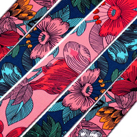 Sangle en polyester 100% à double face imprimée par sublimation haute ténacité, 38mm 50mm, motif floral, pour textile de maison et bandoulière de sac