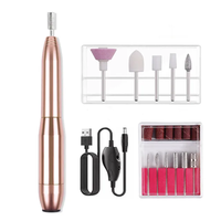 Kit professionnel de perceuse à ongles électrique portable pour le polissage et la mise en forme des ongles en acrylique et en gel, machine à polir les ongles