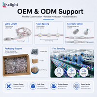 Cadena de Luces LED RGBW SK6812 para Exteriores, DC5V 20MM, Píxeles Digitales, SMD5050, IP67, para Iluminación de Fachadas de Edificios