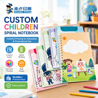 Individuelles Kinder-Spiralnotizbuch mit Hardcover Geprägtes Design Edles Papier Digitaldruck