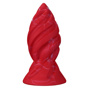 Plug anal en silicone texturé, design spiralé, souple et flexible, masseur intime unisexe, facile à insérer, jouet de plaisir pour adultes - Product Image 5