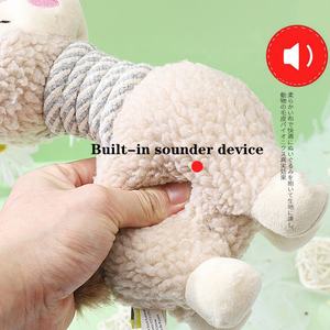 3 adet/grup kuzu aşağı ve pamuk ipi dayanıklı <span class=keywords><strong>Pet</strong></span> köpek oyuncak gıcırtılı koyun <span class=keywords><strong>Pet</strong></span> çiğneme interaktif oyuncak PT110802 - Product Image 3