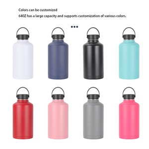 Jarra de Agua Aislada al Vacío de Acero Inoxidable 304 de 64 oz con Asa y Logotipo Personalizado - Product Image 2
