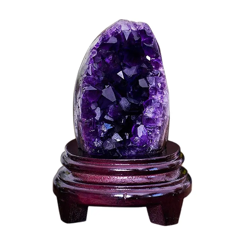 Offre Spéciale véritables cristaux cristal naturel Quartz géode violet foncé améthyste grappe Lembrancinha pour Fengshui décor à la maison