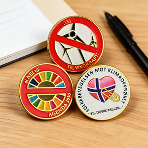 Insignia de Metal Personalizada con Diseño Personalizado, Insignia de Esmalte Suave, Insignia Dorada de Servicios de Bomberos Hecha a Medida - Product Image 1