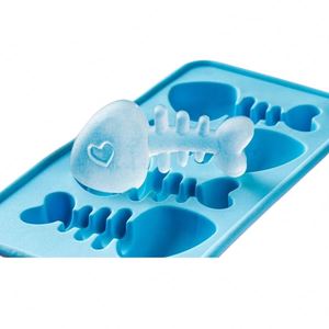 Moules à glaçons en forme d'arête de poisson, logo personnalisé, 100 % silicone de qualité alimentaire, sans BPA, démoulage facile, réutilisables, moule pour congélateur - Product Image 2