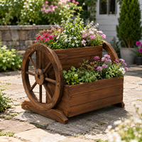 Jardinière en bois sur roulettes, personnalisable, pour fleurs, herbes et légumes, décorative.