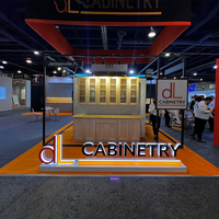 Stand d'exposition en bois réutilisable et durable, installation facile, stand modulaire rétroéclairé par LED, structure modulaire légère