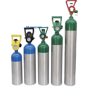 1L Mini Medical 6 size Oxygen aluminum gas cylinder with oxygen regulator/flowmeter/humidifier/bag/ nasal cannula/oxygen mask