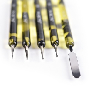 Pinceau acrylique Kolinsky 2-en-1 KADS, pinceau professionnel pour manucure française, pinceau double extrémité pour nail art, stylo à points pour ongles, outils de peinture - Product Image 3