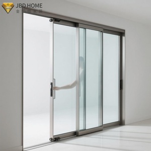 ประตูกระจกบานเลื่อนอะลูมิเนียมสมัยใหม่ ทนทานต่อแรงกระแทกจากพายุเฮอริเคน ฉนวนกันความร้อน ใช้ภายในห้างสรรพสินค้า โครงสร้างแข็งแรงทนทาน - Product Image 2