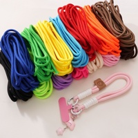 Cordon en polyester coloré de 5 mm, 100 % polyester, pour macramé, fabrication artisanale, bijoux, pendentifs, artisanat, porte-clés, paquets de 5 m/1 m