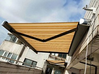 Auvent rétractable en Polyester Uv motorisé, canopes rétractable, abri solaire, pour terrasse extérieure, réglable