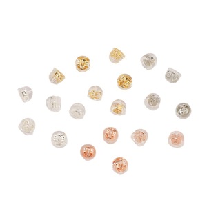 Brass Metal Silicone <strong>Rubber</strong> Silica Gel Real Gold Ear Plugs <strong>Earring</strong> <strong>Backs</strong> for Stud <strong>Earrings</strong> 5mm - Product Image 5