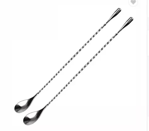 Custom Food Grade <b>Twisted</b> Stainless Steel Swizzle <b>Bar</b> Stirring Spoon - Product Image 2