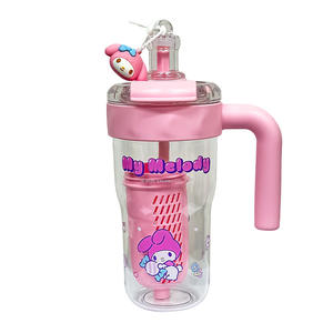 Gobelet double Sanrio My Melody Cinnamoroll 500 ml avec paille et poignée pour enfants, étudiants, utilisation en randonnée - Product Image 4