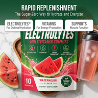 VitaHall Gummies Énergisantes Sans Sucre pour Adultes : Électrolytes, Créatine et Magnésium – Complément Pré-Entraînement