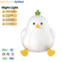 Veilleuse rechargeable en forme d'oiseau ail en forme de dessin animé, 3 niveaux de luminosité réglables, avec minuterie, lampe de chevet pour enfants, cadeau, faible MOQ, OEM, ODM