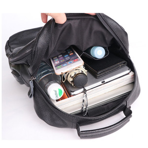 Custom Business Water Resistant Real Leather Casual Tote Travel Business <b>Bagpack</b> Backpacks Bags Backpack - Product Image 2