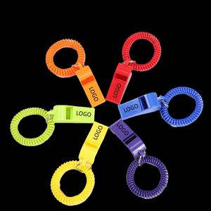 High Quality Custom Logo Multi Color Plastic <b>Whistle</b> for Kids Play Birthday Party Game - Product Image 1