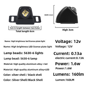 Nuova Luce Posteriore LED YD ad Alta Luminosità 12V Lampada di Avvertimento per Parcheggio e Retromarcia Argento Nero LED 5630 6SMD per <span class=keywords><strong>Auto</strong></span>/Motociclette - Product Image 6