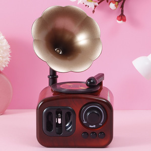 Yu Mo Retro Gramophone <b>Music</b> <b>Box</b> Wind-up Classical Style Decor Gift For Home Photography Prop - Product Image 2