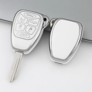 Étui de protection souple en TPU de qualité supérieure pour clé de voiture <span class=keywords><strong>Chrysler</strong></span> 300C YPSILON DODGE HORNET JEEP, avec porte-clés et accessoires - Product Image 2