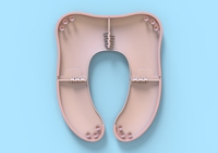Siège de toilette pliable pour bébé en PP+TPE avec 4 ventouses antidérapantes et anti-pincement, portable, pour 0-12 mois