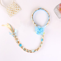 Costume de film télévisé perruques longues tressées princesse postiche raiponce perruque Elsa Anna tresse filles Cosplay cheveux Dess up accessoires