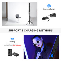 Kit de 2 bâtons lumineux RGB LED 21W, bi-color, lumière à intensité variable, 3200K-5600K, avec télécommande 2.4G, disponible en 360 couleurs