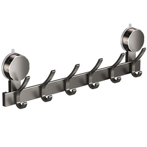 Support de <span class=keywords><strong>porte</strong></span> en métal à un niveau pour cuisine <span class=keywords><strong>salle</strong></span> de <span class=keywords><strong>bain</strong></span> <span class=keywords><strong>ventouse</strong></span> cintre d'entrée crochet sans poinçon salon - Product Image 5