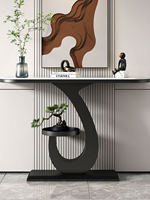 Console d'entrée en ardoise de luxe léger, table décorative moderne pour la maison, mobilier pour hôtel et appartement, à placer contre le mur face à la porte