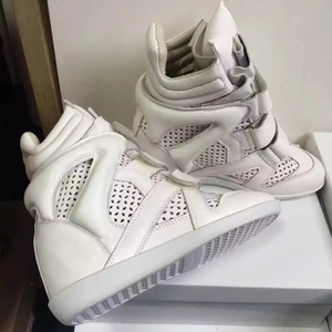 Scarpe da Ginnastica di Lusso in Pelle per Donne, <span class=keywords><strong>Sneakers</strong></span> <span class=keywords><strong>con</strong></span> Chiusura a <span class=keywords><strong>Velcro</strong></span>, Design Streetwear, Sneaker Alte - Product Image 6