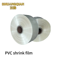 Film d'emballage en plastique souple transparent en gros, rouleau de film rétractable PVC/PE