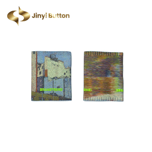 Jinyi Tùy Chỉnh Thời Trang Mật Độ Cao Dệt Dệt Nhãn Hiệu Logo Tag Cho Quần Áo Tùy Chỉnh Thẳng Cắt HEM Cổ Dệt Nhãn - Product Image 3