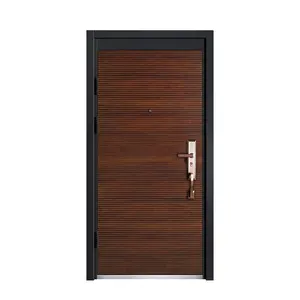 Portas de aço da entrada principal da fábrica bowdeu, design personalizado de preço competitivo porta de aço para exterior em casa