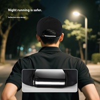 Lackpard Gorra de béisbol deportiva unisex 100% Poliéster Denim Repelente al agua Ciclismo al aire libre Night Run Hat Patrón de letras Cara pequeña