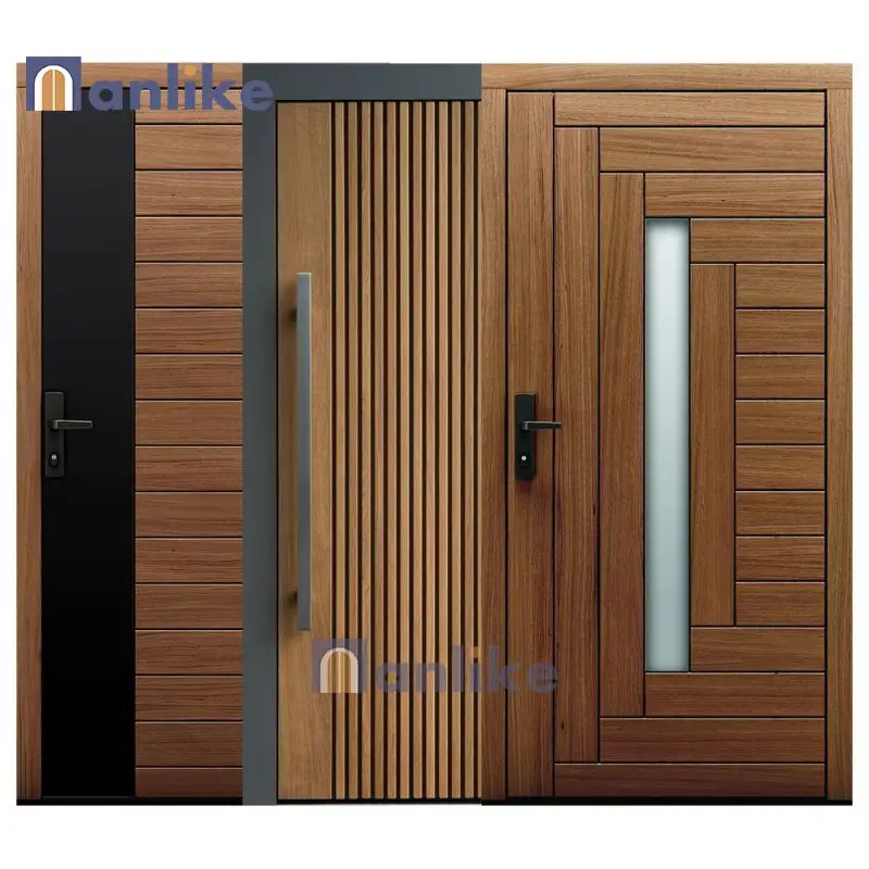 Anlike China Foshan Factory Interior Apartment Room WPC Cheap Solid Wooden Doors Others Doors For Houses