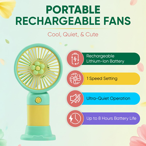 Nuevo Ventilador Portátil de Escritorio para Fiestas de Verano, Ventilador de Mano USB Recargable, Mini Ventilador de Bolsillo Recargable para Niños - Product Image 3