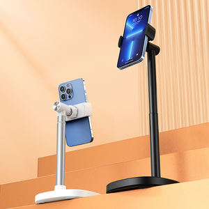 X66 Portable Desktop Stand Mount Adjustable <b>Foldable</b> Support <b>Table</b> Alloy Metal Aluminum Mobile Phone Holder for Video - Product Image 2