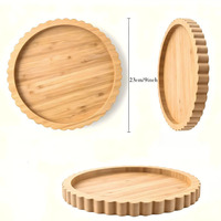 Houten taart- en snackschaal voor de woonkamer, schaal voor gedroogd fruit, decoratieve kaarsenhouder, decoratieve serveerschalen