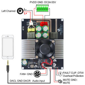 Bo mạch khuếch đại công suất kỹ thuật số Class D Mono kênh đơn VIRE HIFI TPA3255 600W công suất cao, tự chế, mô-đun âm thanh gia đình - Product Image 2