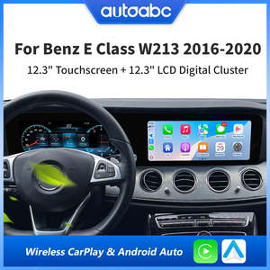 메르세데스-벤츠 E-클래스 W213 NTG5.5용 Autoabc 24.6인치 듀얼 스크린 중앙 디스플레이 계기판 CarPlay Linux 인터페이스 - Product Image 1