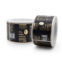 Étiquettes en feuille d'or gaufrée personnalisées imperméables pour emballage de luxe de bouteilles, autocollants biodégradables imprimés pour les produits alimentaires et cosmétiques