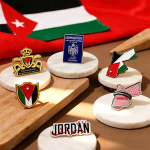 Insignias con el Emblema de Jordania, Pines de Metal Esmaltados Personalizados, Recuerdos de Aleación de Oriente Medio, Desierto, Golfo, Viajes y Turismo - Product Image 4
