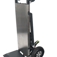 Chariot électrique pliable de qualité supérieure pour monter les escaliers, poignée ergonomique, acier inoxydable, fonte, 2 roues pour un confort optimal